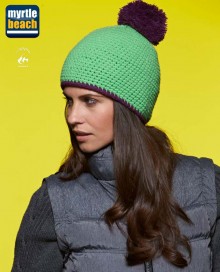 POMPON HAT WITH CONTRAST STRIPE MB7964 10.MB.4.F15