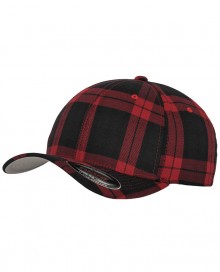 Czapka w ciemną kratę FLEXFIT® Tartan