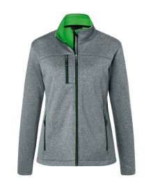 Melanżowy softshell James-Nicholson® z kontrastowym ociepleniem dla pani