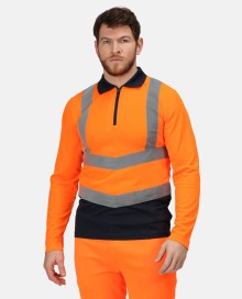 PRO HI-VIS LONG SLEEVE POLO SHIRT TRS192 04.RG.2.T98