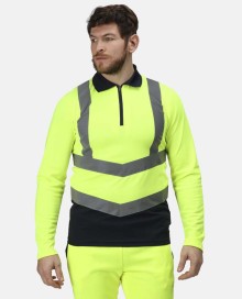 Szybkoschnące odblaskowe polo REGATTA® z długimi rękawami dla pana