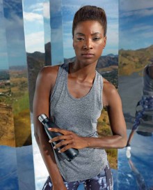 Sportowy halter top z 1 szelką TRIDRI® dla pani