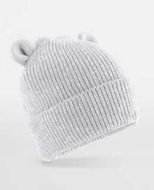 Organiczne beanie Beechfield® Baby Bear z uszkami dla dziecka