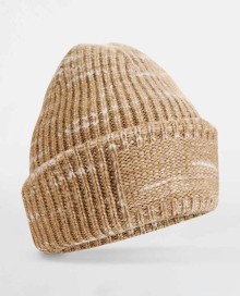 Beanie Beechfield® Chunky z dzierganą patką (recykling)