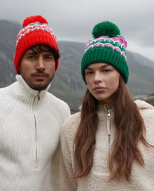 Czapka z podszewką polarową Beechfield® Retro Ski (recykling)