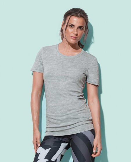 Melanżowy szybkoschnący T-shirt STEDMAN® Active-Dry® dla pani