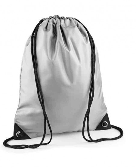 Srebrny plecak sznurkowy BAGBASE® Premium