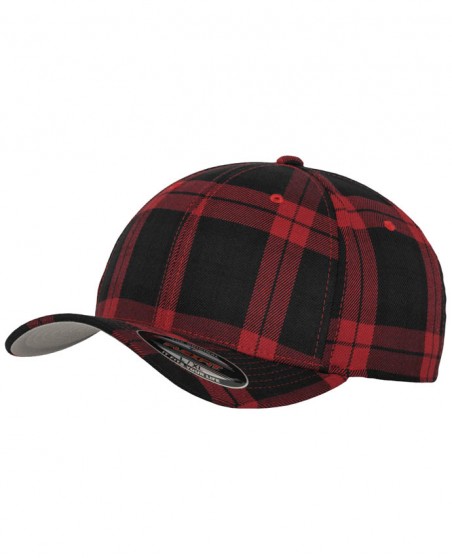 Czapka w ciemną kratę FLEXFIT® Tartan