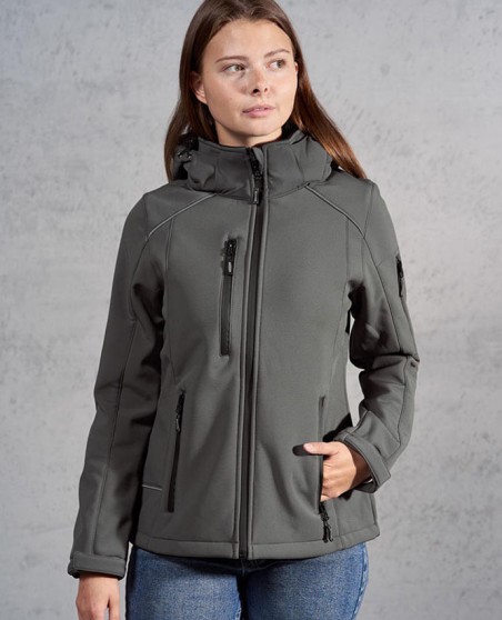 Techniczny zimowy softshell Promodoro® z kapturem dla pani