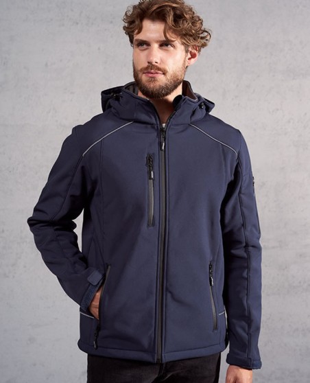 Techniczny zimowy softshell Promodoro® z kapturem dla pana