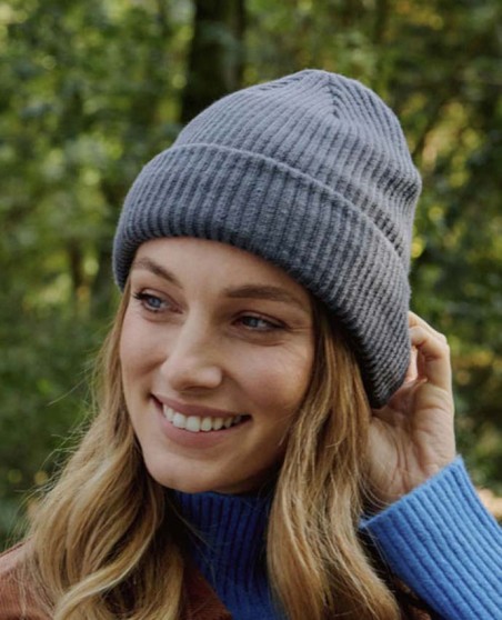 Żebrowana czapka beanie Atlantis® Bill-S z podszewką z polaru