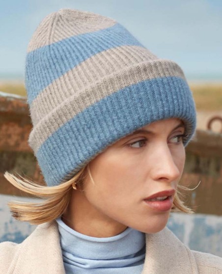 Elastyczna czapka beanie Beechfield® w szerokie pasy