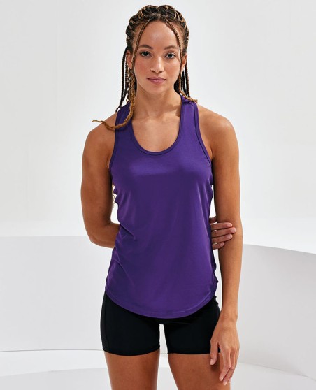 Sportowy halter top z 1 szelką TRIDRI® dla pani