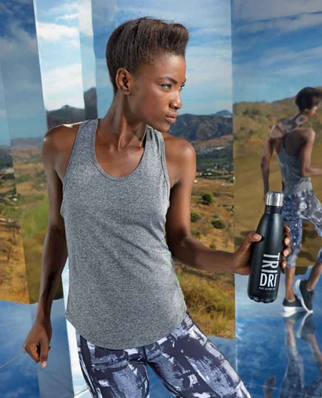 Sportowy halter top z 1 szelką TRIDRI® dla pani