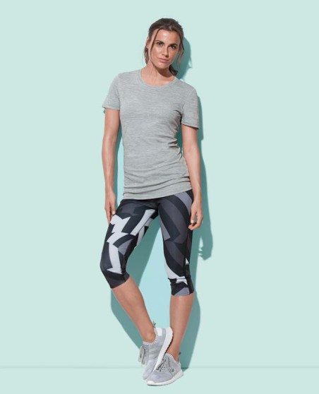 Melanżowy szybkoschnący T-shirt STEDMAN® Active-Dry® dla pani