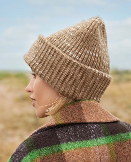 Beanie Beechfield® Chunky z dzierganą patką (recykling)