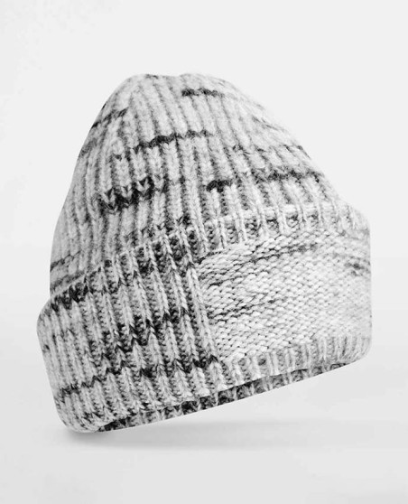 Beanie Beechfield® Chunky z dzierganą patką (recykling)