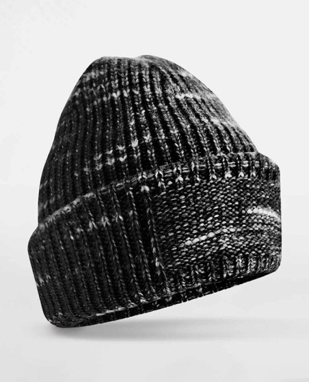 Beanie Beechfield® Chunky z dzierganą patką (recykling)