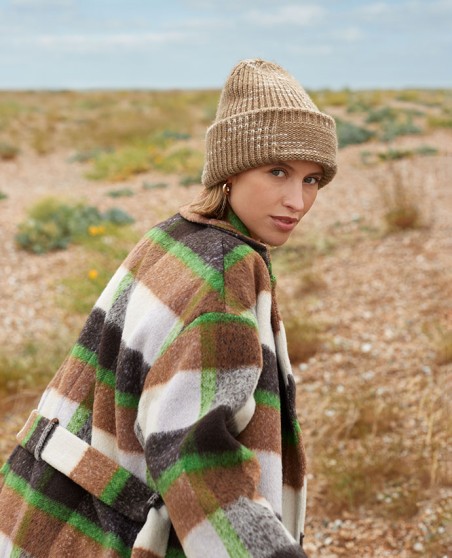 Beanie Beechfield® Chunky z dzierganą patką (recykling)