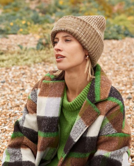 Beanie Beechfield® Chunky z dzierganą patką (recykling)