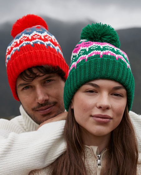 Czapka z podszewką polarową Beechfield® Retro Ski (recykling)