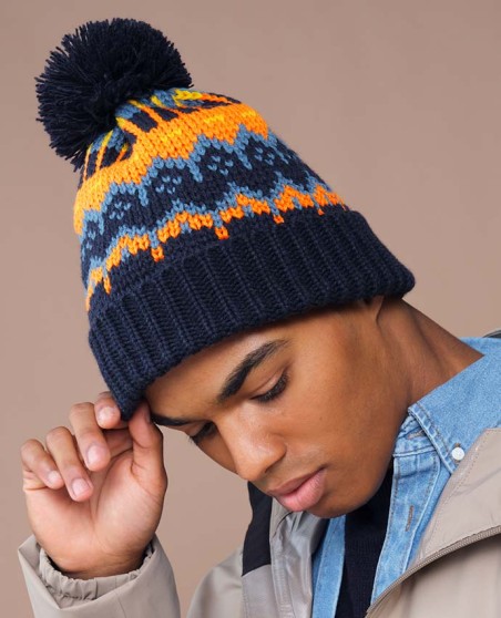 Czapka z podszewką polarową Beechfield® Retro Ski (recykling)