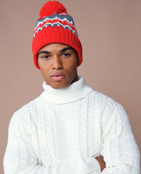 Czapka z podszewką polarową Beechfield® Retro Ski (recykling)