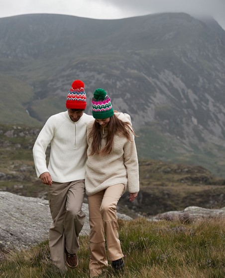 Czapka z podszewką polarową Beechfield® Retro Ski (recykling)