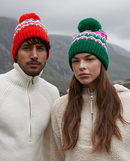 Czapka z podszewką polarową Beechfield® Retro Ski (recykling)