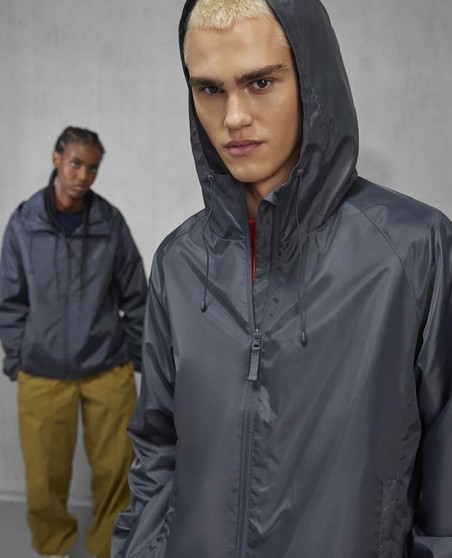 Lekka wiatrówka z podszewką z kapturem B&C® Reset unisex