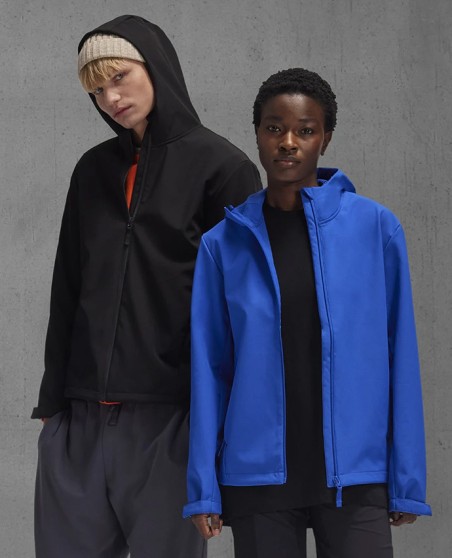 Techniczny 3-warstwowy softshell z recyklingu B&C® Reset z kapturem unisex