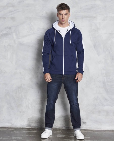 Szybkoschnąca kontrastowa bluza sportowa Just Hoods® unisex Szybkoschnąca kontrastowa bluza sportowa Just Hoods® unisex