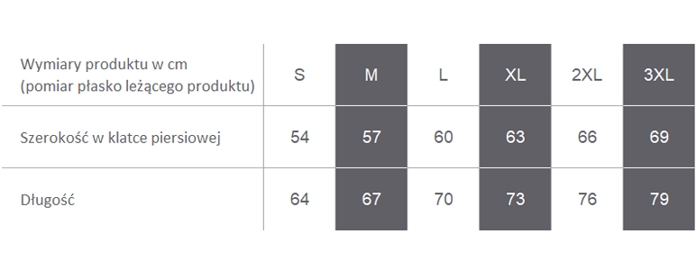 Producent dopuszcza różnice w wymiarach produktu do +/- 3,5%. Producent dopuszcza różnice w wymiarach produktu do +/- 3,5%.