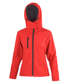 WOMENS TX PERFORMANCE HOODED SOFT SHELL JACKET RESULT R230F 02.RE.1.E32