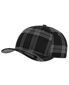 Czapka w ciemną kratę FLEXFIT® Tartan