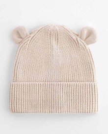 Organiczne beanie Beechfield® Baby Bear z uszkami dla dziecka