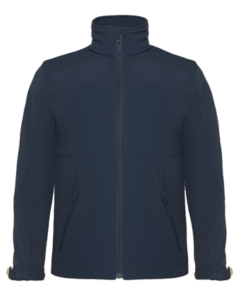 Elastyczny ciepły softshell z kapturem B&C® dla dziecka