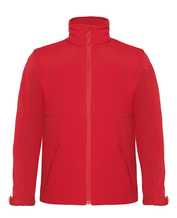 Elastyczny ciepły softshell z kapturem B&C® dla dziecka