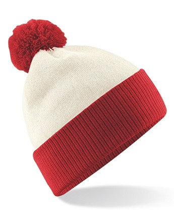 Dwukolorowa czapka z pomponem BEECHFIELD® Snowstar