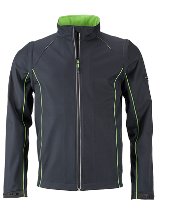 Trójwarstwowy softshell 2 w 1 z odpinanymi rękawami JN® dla pana