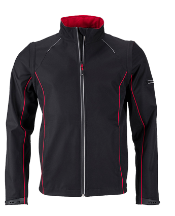 Trójwarstwowy softshell 2 w 1 z odpinanymi rękawami JN® dla pana