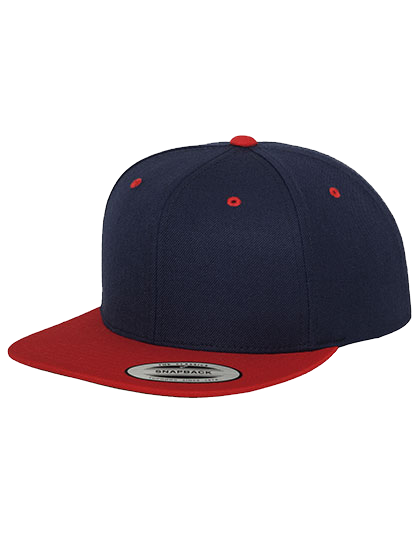 Klasyczna czapka z płaskim kontrastowym daszkiem FLEXFIT® Premium Snapback