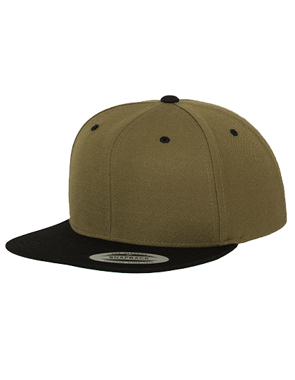 Klasyczna czapka z płaskim kontrastowym daszkiem FLEXFIT® Premium Snapback