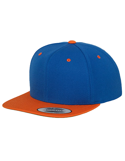 Klasyczna czapka z płaskim kontrastowym daszkiem FLEXFIT® Premium Snapback