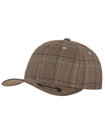 Szybkoschnąca czapka w jasną kratę FLEXFIT® Glen