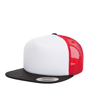 Czapka z siatką z białym frontem FLEXFIT® Snapback Foam