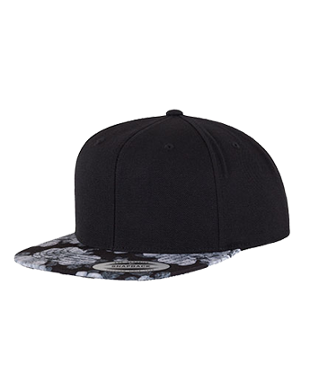 Czapka z płaskim graficznym daszkiem FLEXFIT® Snapback Roses