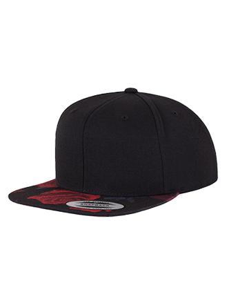 Czapka z płaskim graficznym daszkiem FLEXFIT® Snapback Roses