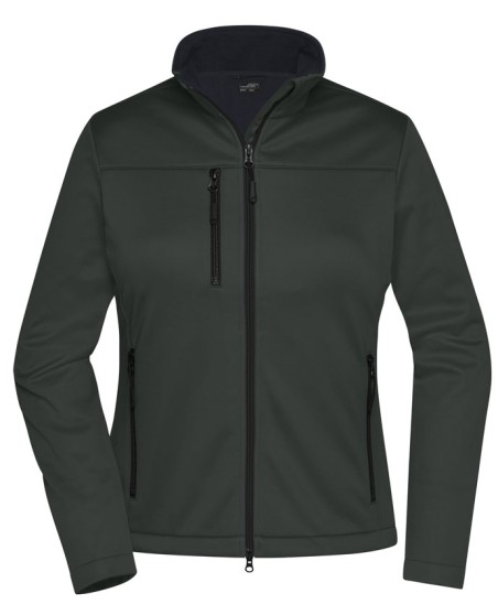 Klasyczny softshell z recyklingu James-Nicholson® z 3 kieszeniami dla pani