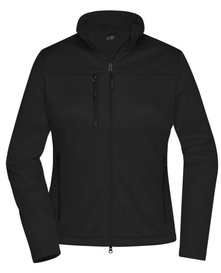 Klasyczny softshell z recyklingu James-Nicholson® z 3 kieszeniami dla pani